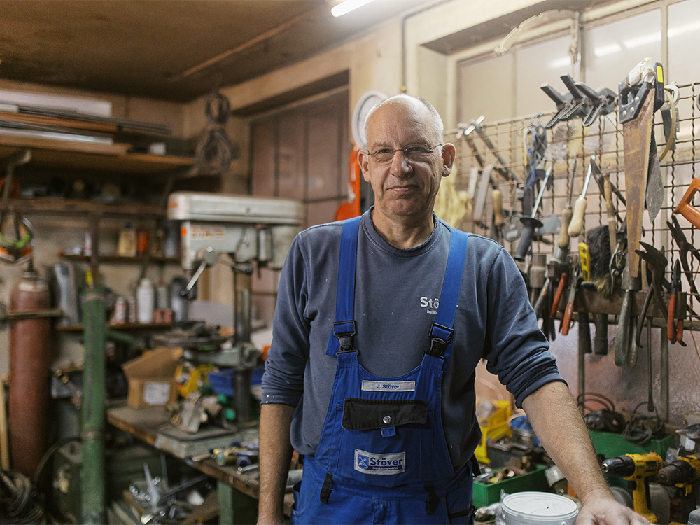 Werkzeuge und Ausrüstung der Bauklempnerei Stöver für den Wartungseinsatz