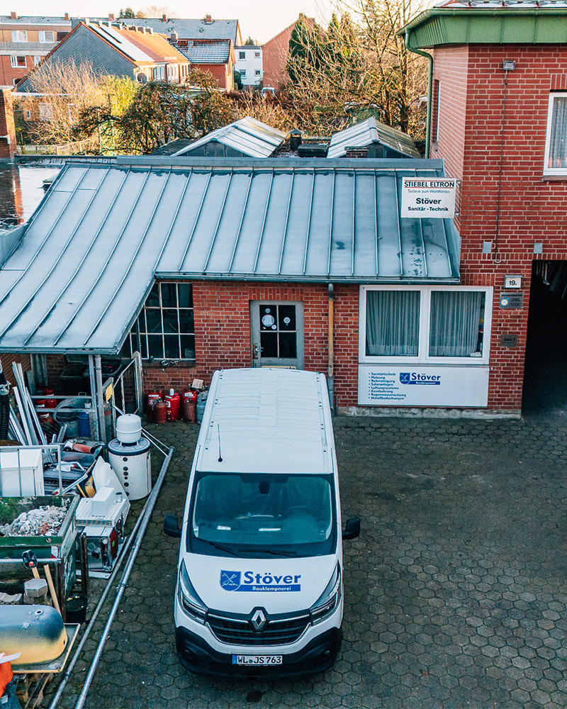 Betriebsgebäude der Bauklempnerei Stöver in Tostedt